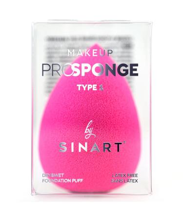 SINART Makeup Sponge Beauty Makeup Foundation Blender For Liquid Cream & Powder Products Original Premium Pink PROsponge Vegan Cruelty & Latex-Free