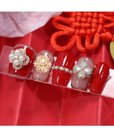 2 Pcs Nail Art Rhinestones Shiny Glossy Snowflakes Transit Bead Nail Decorations for Christmas Party Daily Nail Rhinestones for Girls Nail Art DIY Crafts Decoration Supplies - Buy Online on GoSupps.com