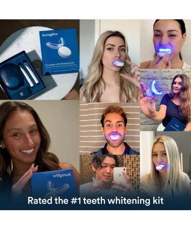 Auraglow Teeth Whitening Kit - 35% Carbamide Peroxide Gel - 20+ Treatments - LED Light - Buy Online on GoSupps.com