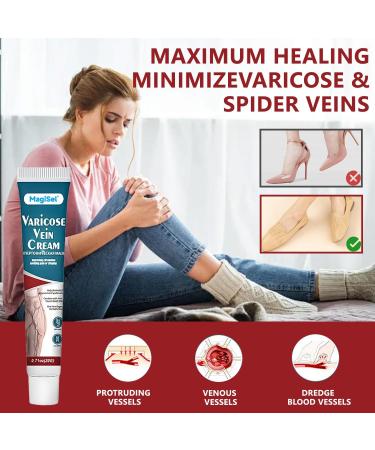  MagiSel Varicose Vein Cream Spider Leg Repair Cream Vein Soothing Cream Relieves Tired and Heavy Legs Soothes and Moisturizes 20g - Buy Online on GoSupps.com