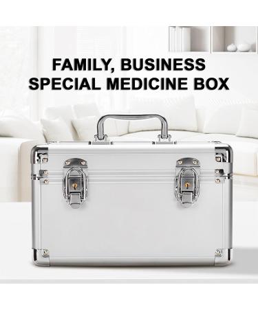 WHYATT Medicine Lock Box - Secure Aluminum Storage for Medications | 17.7x10.6x10.6in with Key | International Shipping Available - Buy Online on GoSupps.com