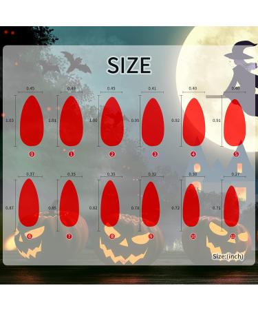 Vivid Stella Luminous Almond Tips - 72pcs Black Skull Nail Art for Halloween | Full Cover Spirit Fingernail Decor for Women - Buy Online on GoSupps.com