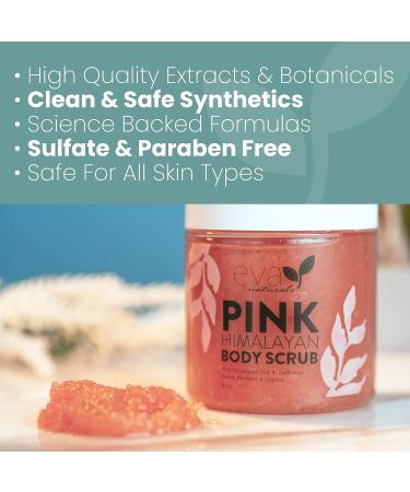 Pink Himalayan Body Scrub by Eva Naturals - Exfoliating Body and Foot Scrub for Women and Men - Deep Moisturizing and Nourishing Skin Treatment - Buy Online on GoSupps.com