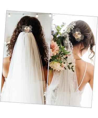 VINTORKY bridal headpiece clips for hair girl headpiece hair comb clip metal hair comb headpiece for wedding decoration flower hair comb bridal hair accessory bride alloy accessories wild - Buy Online on GoSupps.com