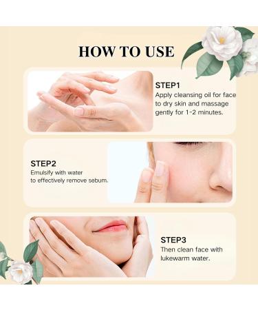Camellia Deep Cleansing Oil Camellia Oil Cleanser Oil Based Cleanser For Daily Makeup Removal Impurities Gentle Oil Cleanser To Fresh Cleansing Effect Cleansing Oil For Face Eye And Lip 120 ml - Buy Online on GoSupps.com