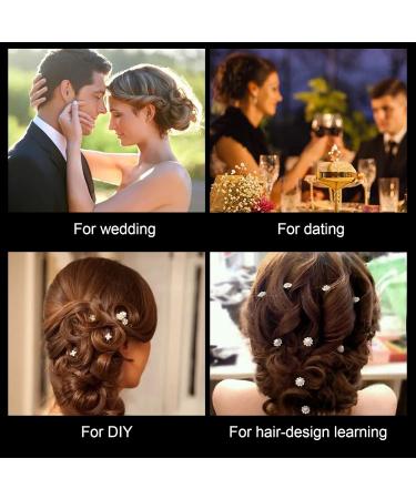 20PC Wedding Hairpins with Pearl Flowers & Rhinestones | Bridal Hair Jewelry for Women & Girls - U-Shaped Clips for Communion & Parties - Buy Online on GoSupps.com