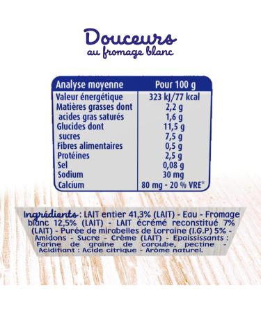 Bl dina Dessert au fromage blanc pour b b D s 8 Mois Mirabelles de Lorraine 1x(4x100 g) Mirabelles de Lorraine 100 g (Lot de 4) - Buy Online on GoSupps.com