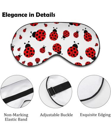 Cute Ladybug Sleep Mask | Soft Eye Mask with Adjustable Strap | Comfortable Blindfold for Travel | Perfect for Kids & Adults - Buy Online on GoSupps.com