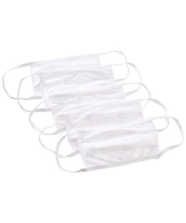 Nur Die Y0B7M Mouth-Nose Masks White Pack of 5 One Size