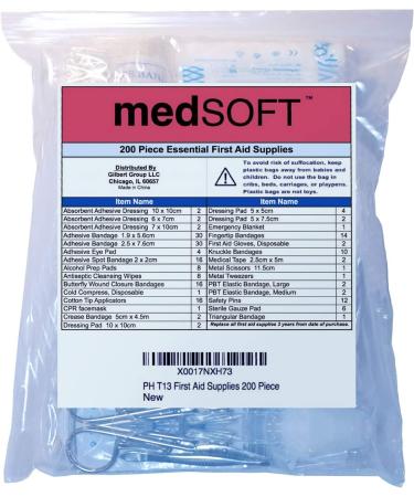 First Aid Kit Refill - 200 Piece Restock Supply Pack - Buy Online on GoSupps.com