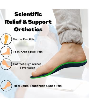 Plantar People Orthotic Insoles - Full Length with Arch Supports, Silicone Heel Pads - XL UK 11-13 | Plantar Fasciitis Treatment - Buy Online on GoSupps.com