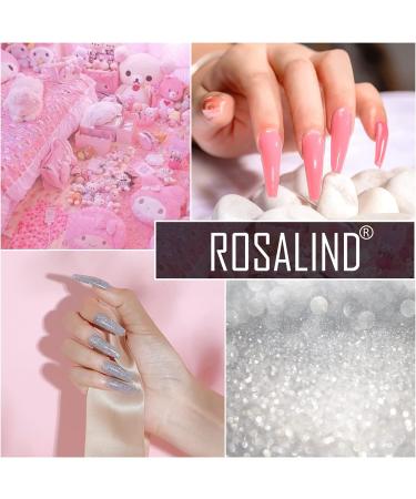ROSALIND Poly Nail Gel Set Clear Pink Poly Nail Gel Colours 6PCS Poly Extension for Nails Poly Clear Gel Poly Builder Easy Nail DIY at Home for Nail Enhancement Art Design 1-white Nude Pink - Buy Online on GoSupps.com