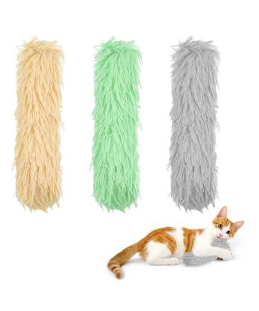 Pinenuts 3 Pcs Cat Catnip Toys Interactive Cat Teeth Toy with Catmint & Crinkle Pillow Plush for Indoor Cats Kittens Scratch Chewing Teeth Grinding Green + Grey + Yellow - Buy Online on GoSupps.com