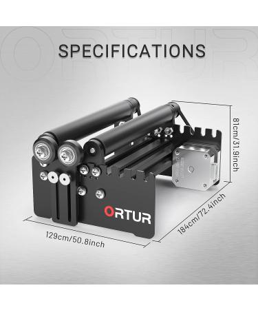 ORTUR Laser Rotary Roller  360  Laser Engraver Y-axis Rotary Module for Engraving Cylindrical Objects Cans  7 Adjustment Diameters  Min to 8mm  Compatible with Most Laser Engraving Machines - Buy Online on GoSupps.com