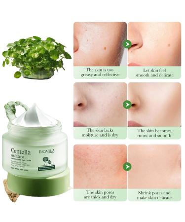 BIOAQUA Centella Asiatica Moisturizing Face Cream - Nourish Repair & Control Oil | Anti-Acne Skin Care 50g - Buy Online on GoSupps.com