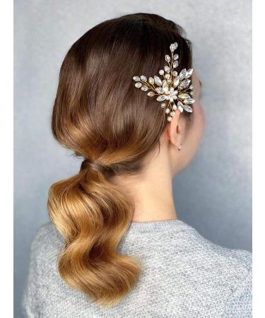 Unicra Rhinestone Bridal Hair Pins - Gold Wedding Hair Accessories for Women - Buy Online on GoSupps.com