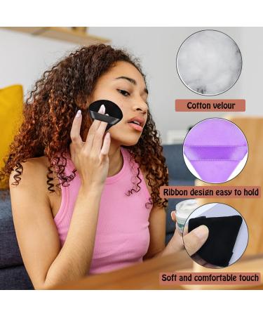 6 Pack Reusable Washable Black Powder Puff Set - Soft Triangle Makeup Puffs for Face & Body - Plush Sponge for Wet/Dry Makeup Application - Buy Online on GoSupps.com