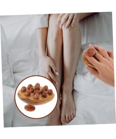 Tovinanna Sandalwood Meridian Brush & 12 Pearl Thigh Massager | Gua Sha Wood Spa Tools for Body Massage & Femininity - Buy Online on GoSupps.com