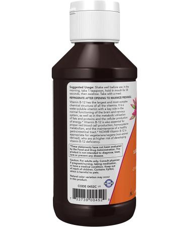 Now Foods Ultra B-12 5000 mcg Liquid | 4 fl oz - Boost Energy & Metabolism - Buy Online on GoSupps.com