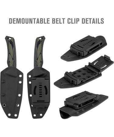 Oknife Fortitude Hunting Knife - D2 Blade Full Tang G10 Handle Survival & Bushcraft Knife with Clip for Camping & Hunting - Buy Online on GoSupps.com