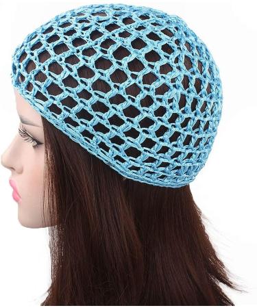 Qianmome Women Soft Rayon Snood Hat Hair Net Crocheted Cap - White (2pcs) - Buy Online on GoSupps.com