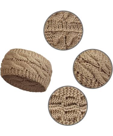 Winter Knitted Headband Set for Women - Ear Warmer Wraps in Black, Camel, Dark Grey, Beige & Red - Buy Online on GoSupps.com