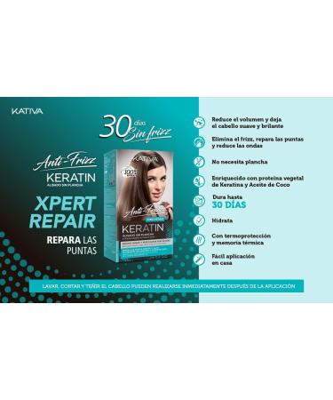 KATIVA Keratin Anti-frizz Alisado Sin Plancha Repara Puntas 30 Dias 3 Unit s - Buy Online on GoSupps.com