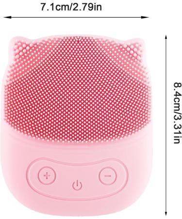 Exfoliating Facial Scrubber Facial Scrubber - Vibrating Facial Brush Shape Facial Brushes for Skin Care for Women and Men Waterproof Electric Brush Pink - Buy Online on GoSupps.com