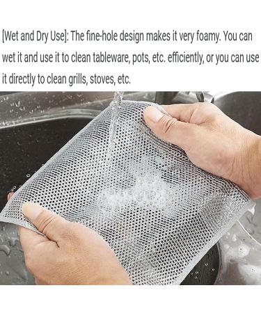 Kreypo Cloths Metal Wire Dish Rag Mesh Metal Wire Cleaning Rag Metal Wire Dishwashing Rag Double-Sided Mesh Metal Wire Cleaning Rag Multipurpose Wire Miracle Cleaning Cloths (10 Pcs) - Buy Online on GoSupps.com