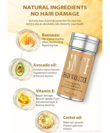 Samnyte Hair Wax Stick for Flyaways | Long-Lasting Tamer & Styling Solution | 3-Second Hair Finishing Stick - Ideal for Brown Hair - Buy Online on GoSupps.com
