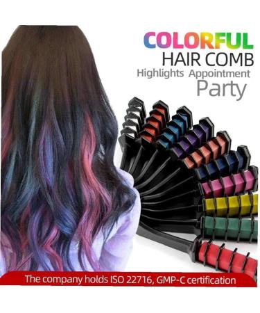 Froiny 10 Color Hair Chalk Comb Set - Washable Temporary Hair Dye for Vibrant Salon-Quality Hair Color - Buy Online on GoSupps.com