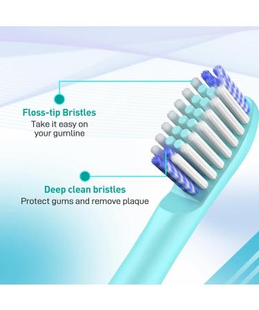 Toothbrush Replacement Heads Compatible with Colgate Hum Electric | 8 Pack Green Brush Heads for Colgate 360 Power Charcoal Deep Clean - Buy Online on GoSupps.com