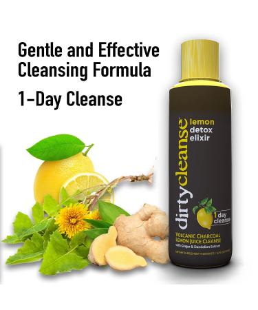 Dirty Cleanse Lemon Detox with Volcanic Charcoal, Ginger & Dandelion Extract - 4 Servings - Buy Online on GoSupps.com