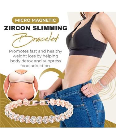 Micro Magnetic Zircon Detox Bracelet Micro Magnetic Zircon Slimming Bracelet Lymph Detox Magnetic Bracelet with Lymphatic Drainage Ring Crystal Bracelet for Women Jewelry Gift Silver - Buy Online on GoSupps.com