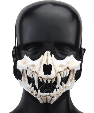Buy Joyasus Tactical Half-Sighted Mask - Breathable Airsoft Steel Skull Protective Gear for Shooting CS Paintball Halloween & Costume Parties - International Shipping Available - Buy Online on GoSupps.com
