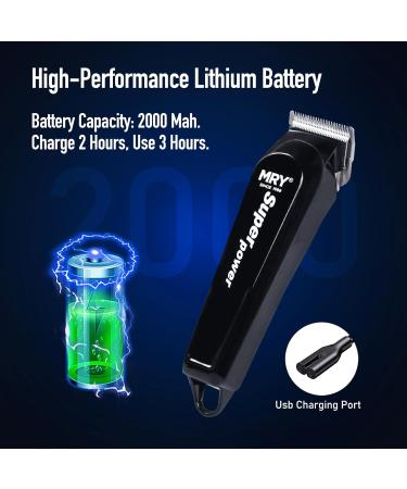 MRY Cordless Hair Clippers - Rechargeable LCD Display for Men & Women | Professional Hair Cutting Kit with Guide Combs - Buy Online on GoSupps.com