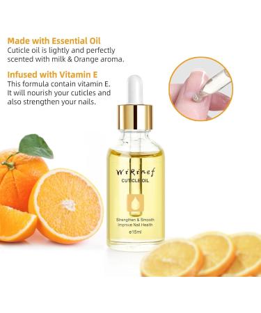 Cuticle Oil for Nails Nail Cuticle Oil 15ml with Organic Vitamin E & B Jojoba Nail Cuticle Oil Nail Oil Soothe Moisturize with Dropper Design for Dry Rough Nail Care Repair - Buy Online on GoSupps.com