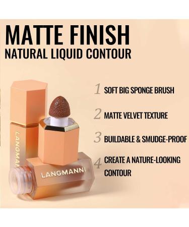 Erinde Liquid Contour Cream Stick with Sponge Tip - Dark Brown | Natural Bronze for Long-lasting Face Contouring | Lightweight & Smooth Formula - Buy Online on GoSupps.com