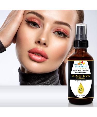 Buy 100% Pure Vitamin E Oil 4oz - Plant-Based D-Alpha Tocopherol for Skin Hair & Nails - Hydrates Reduces Scars & Age Spots - International Shipping Available - Buy Online on GoSupps.com
