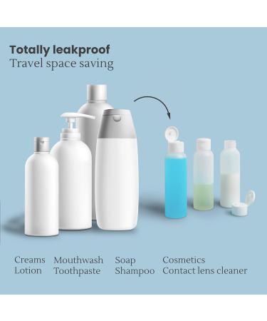 Kunz Packaging 100ml Travel Bottles - 5 Set Silicone-Free Liquid Containers for Aircraft Travel - Buy Online on GoSupps.com