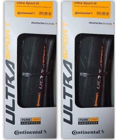 Continental Ultra Sport III Folding PureGrip Set of 2 Black 700x25