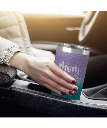 TEEZWONDER 20oz Stainless Steel Tumbler for Mom - Perfect Birthday, Christmas, and Mother's Day Gift Idea from Daughters & Sons - Purple Teal Mom - Buy Online on GoSupps.com