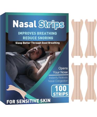 Nasal Strips Nose Plasters Clear Nose Strips for Snoring - 100 Strips