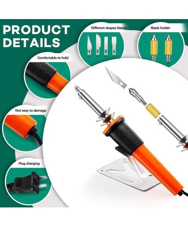 22 Pieces Electric Hot Knife Cutter Tool Kit Include Heat Cutter Multipurpose Stencil Cutter  16 Blades  4 Blade Holders  Metal Stand Hot Carving Knife for Soft Thin Plastic Cloth Stencil - Buy Online on GoSupps.com
