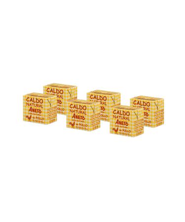 Aneto 100% Natural - Chicken Broth - Box of 6 Units of 0.5L