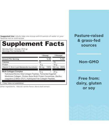 Ancient Nutrition Multi Collagen Protein Powder Unflavored 45 Servings + Multi Collagen Protein Powder Vanilla 45 Servings - Buy Online on GoSupps.com