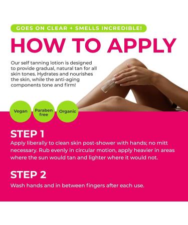 BeetTan Organic Self Tanning Lotion - Natural Indoor Sunless Cream with DHA Beet Extract for a Stain-Free Glowing Tan (Tropical Scent) - Buy Online on GoSupps.com