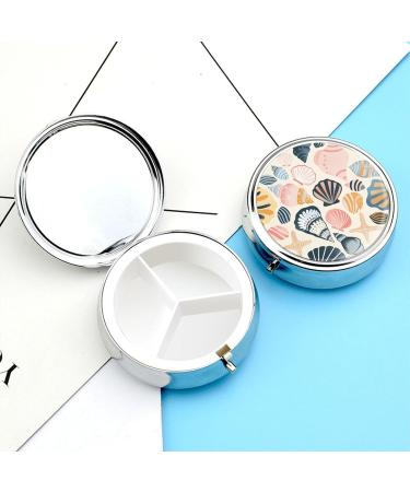 3 Compartment Travel Pill Box - Portable Medicine Organizer for Purse & Pocket | Various Shell Designs - Buy Online on GoSupps.com