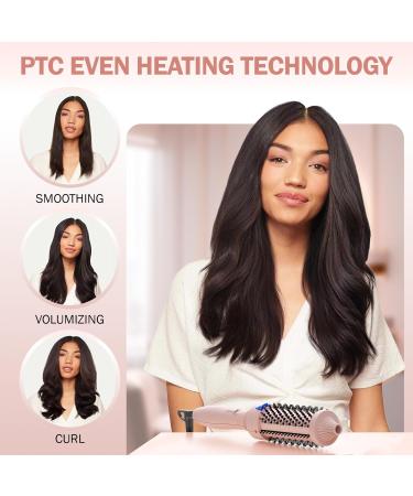Plavogue Dual Voltage Thermal Brush - 1.5 Inch Curling Iron Brush for All Hair Types | Fast Heating Smoothing & Volumizing | Includes Travel Adapter Gloves & Clips - Buy Online on GoSupps.com