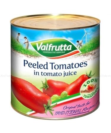 Valfrutta Chopped Tomatoes Tomato Juice Italian Big Catering Tin Can 2.5kg